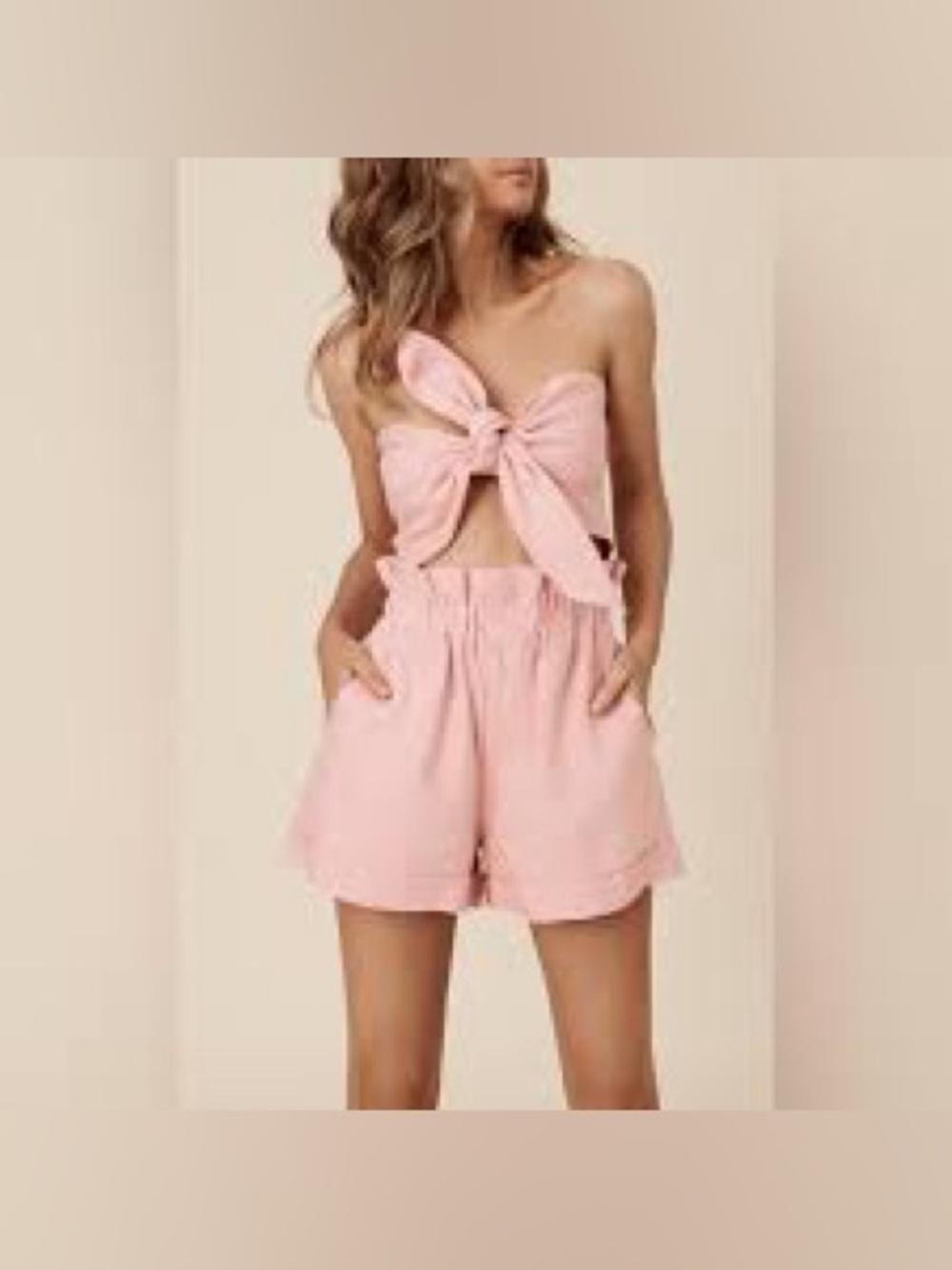 Posse Bandeau Top in Dusty Rose